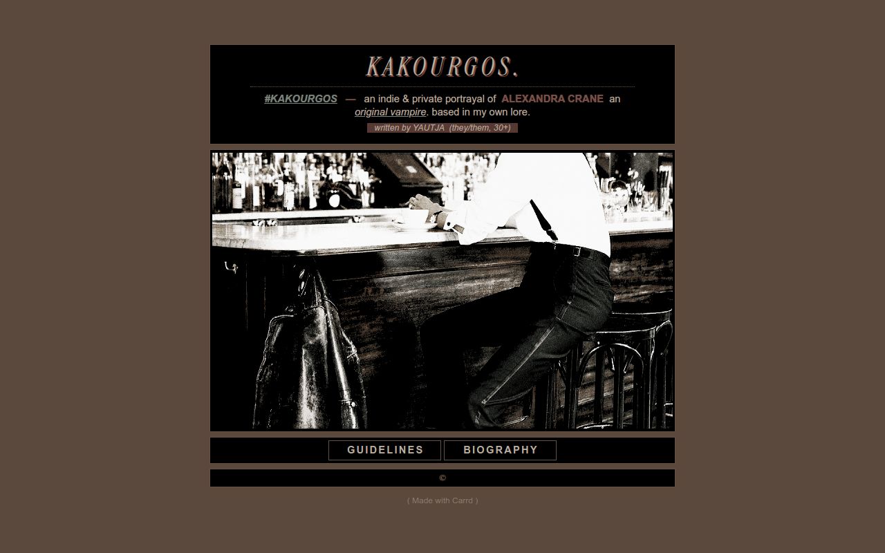 Carrd profile picture for @kakourgos